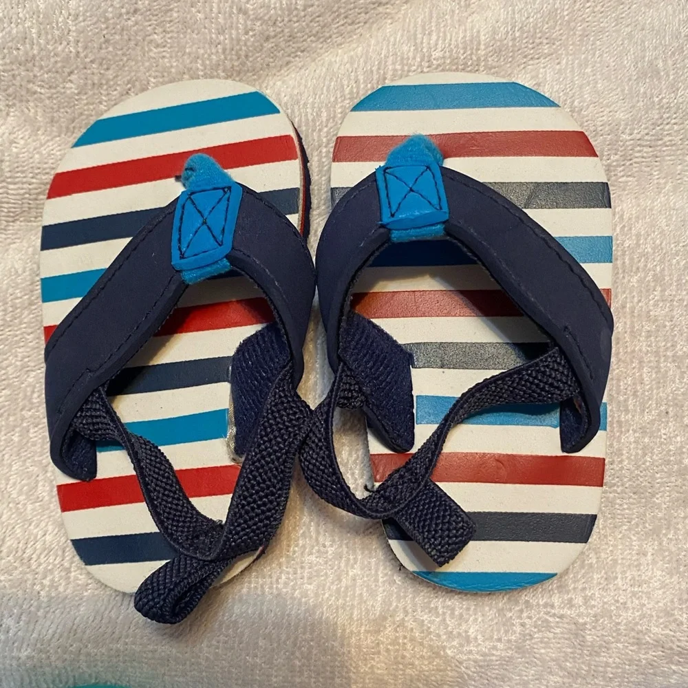 Carter's Baby Flip Flops - Navy, Teal, and Orange